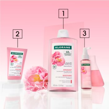 Klorane Peony Soothing Sensitive Hair Scalp Conditioner balsam de păr pentru piele sensibila - imagine 3